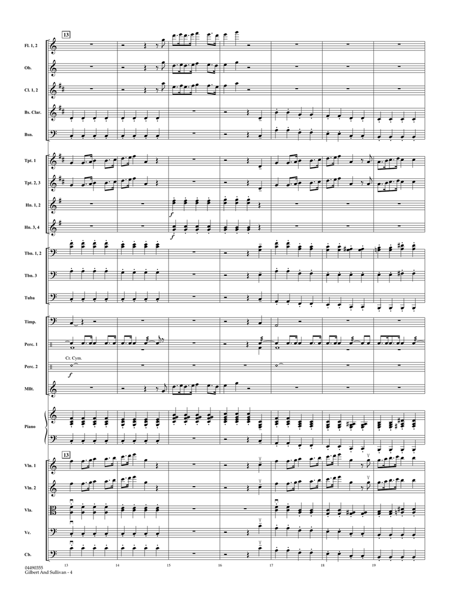 Gilbert And Sullivan (arr. Ted Ricketts) - Full Score Full Orchestra scores gallery preview page 4