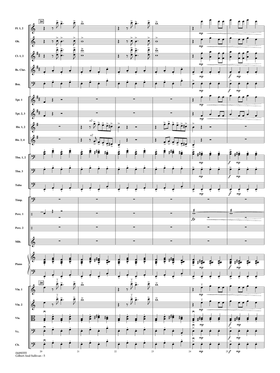 Gilbert And Sullivan (arr. Ted Ricketts) - Full Score Full Orchestra scores gallery preview page 5
