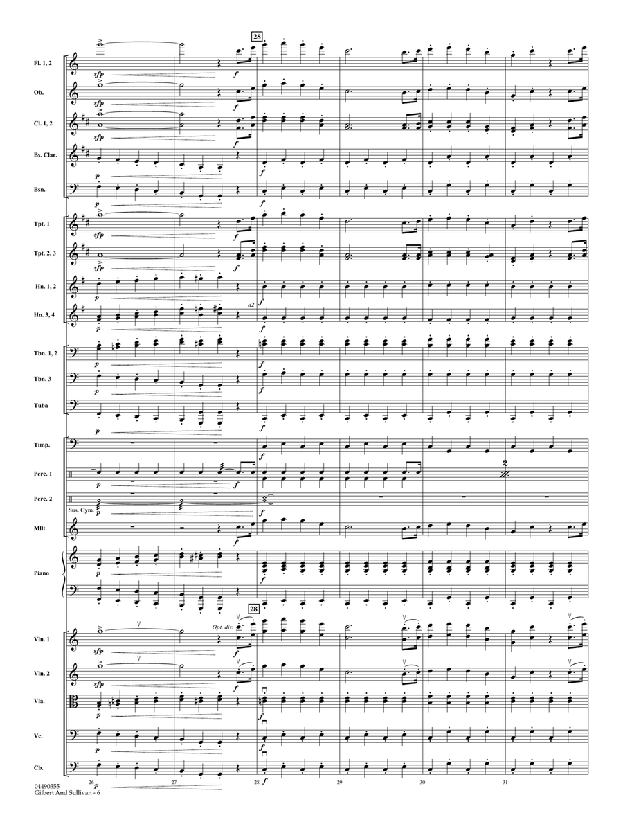 Gilbert And Sullivan (arr. Ted Ricketts) - Full Score Full Orchestra scores gallery preview page 6