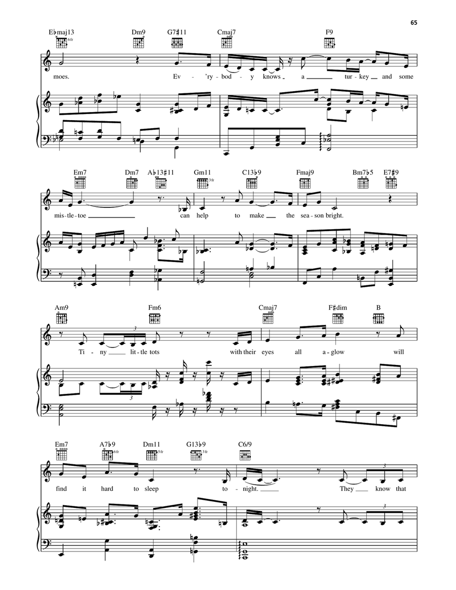 The Christmas Song (Chestnuts Roasting On An Open Fire) Piano, Vocal, Guitar scores gallery preview page 2