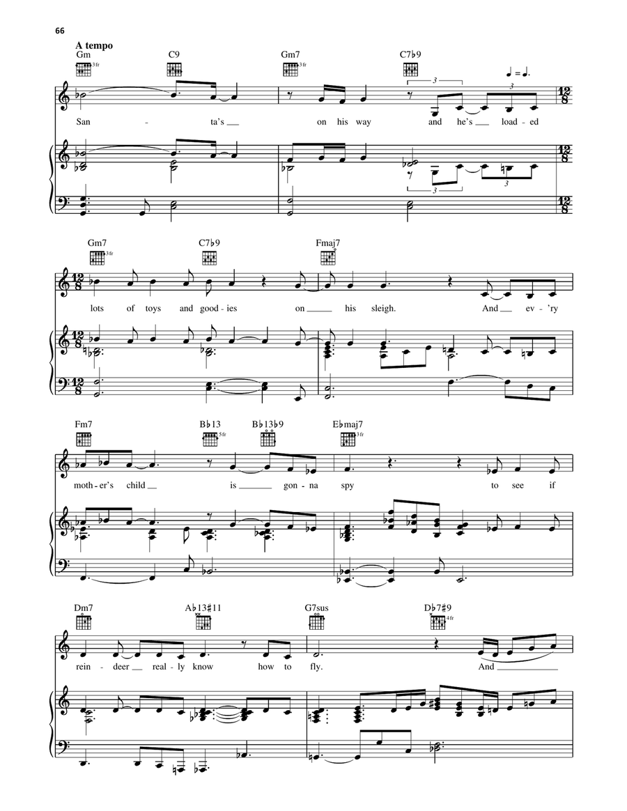 The Christmas Song (Chestnuts Roasting On An Open Fire) Piano, Vocal, Guitar scores gallery preview page 3