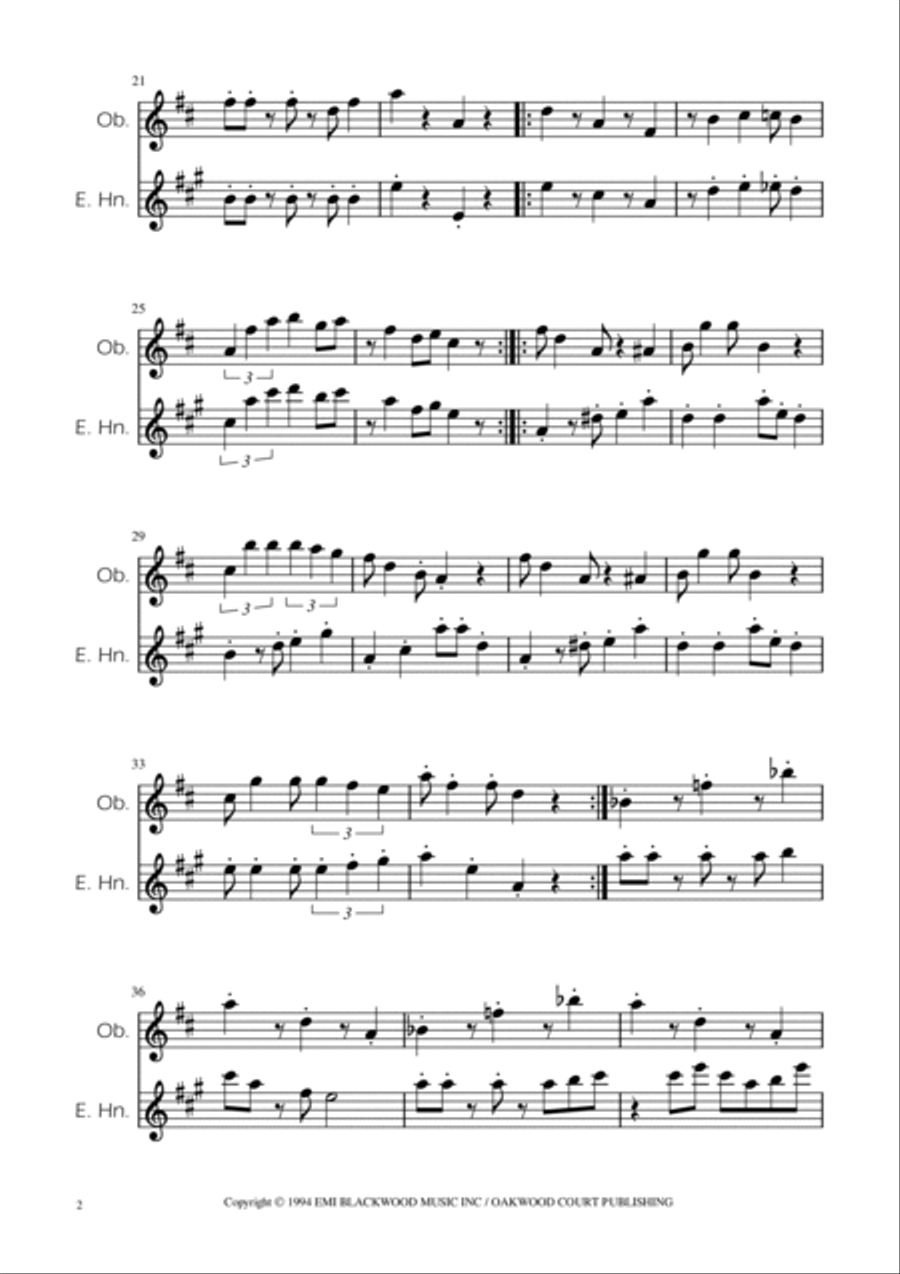 Super Mario Bros Theme Woodwind Duet scores gallery preview page 2