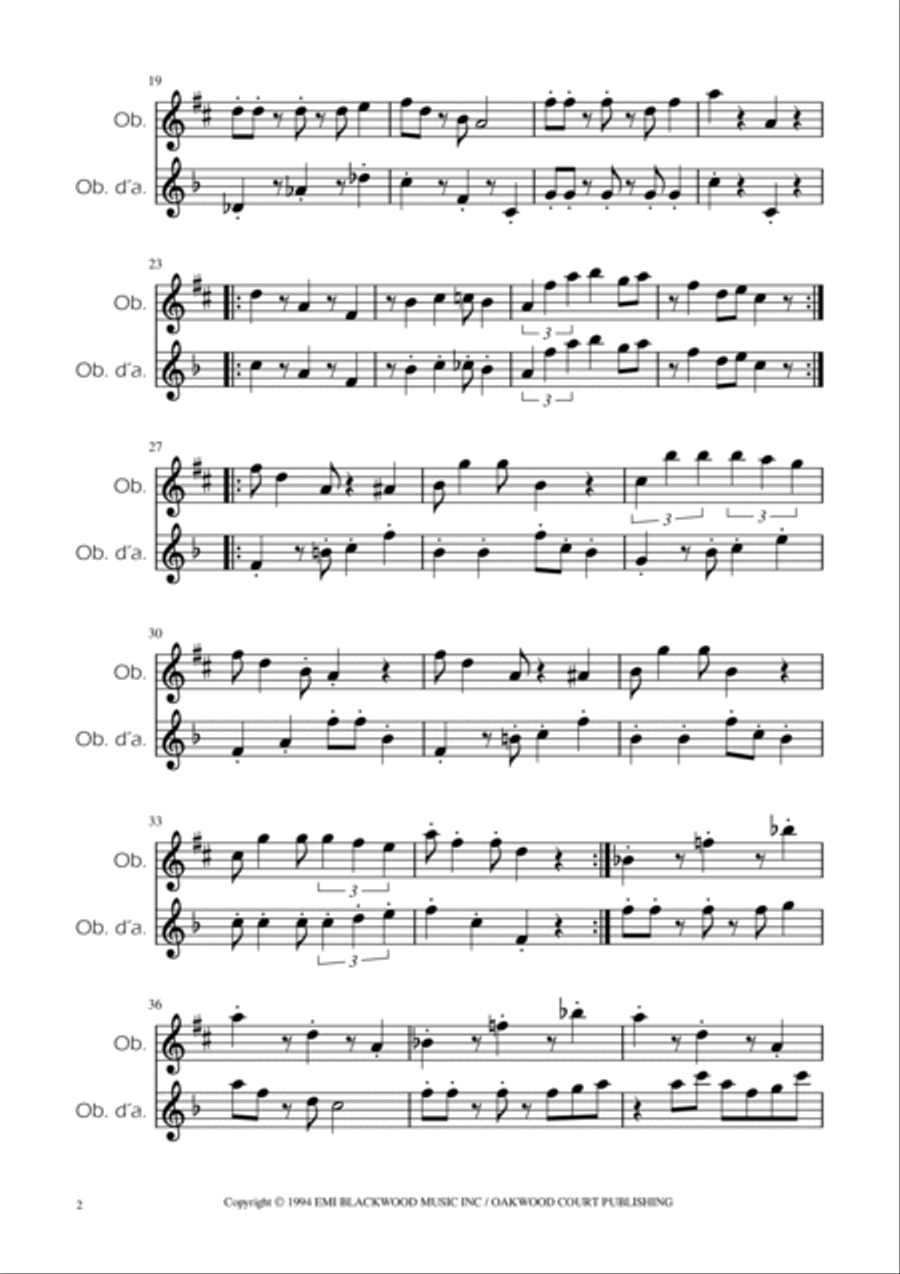 Super Mario Bros Theme Woodwind Duet scores gallery preview page 2