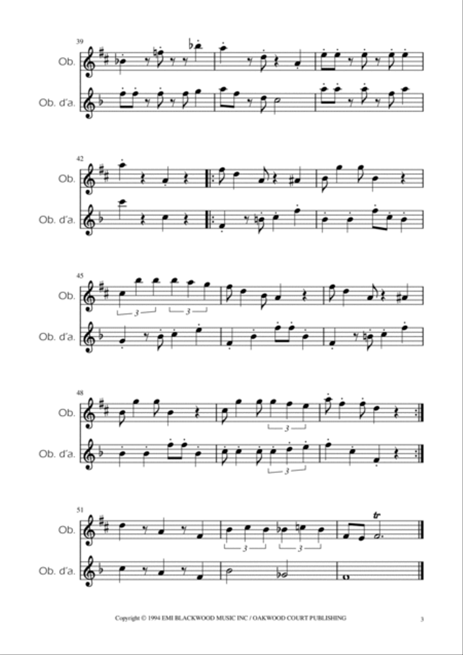 Super Mario Bros Theme Woodwind Duet scores gallery preview page 3