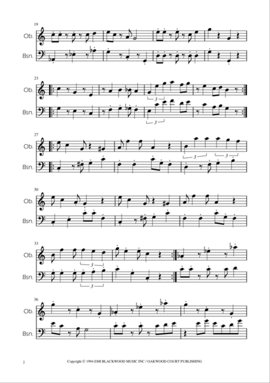 Super Mario Bros Theme Woodwind Duet scores gallery preview page 2