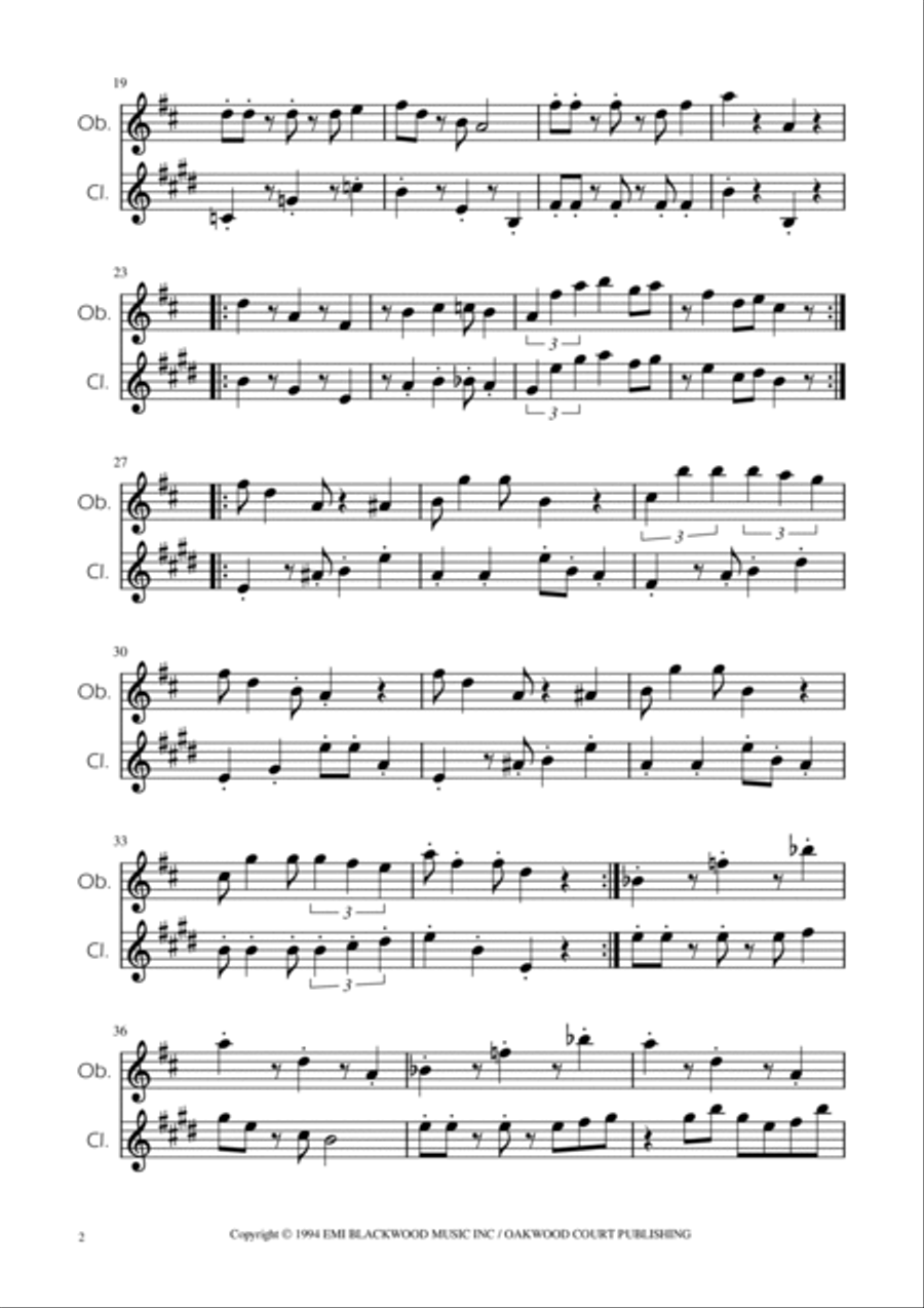 Super Mario Bros Theme Woodwind Duet scores gallery preview page 2