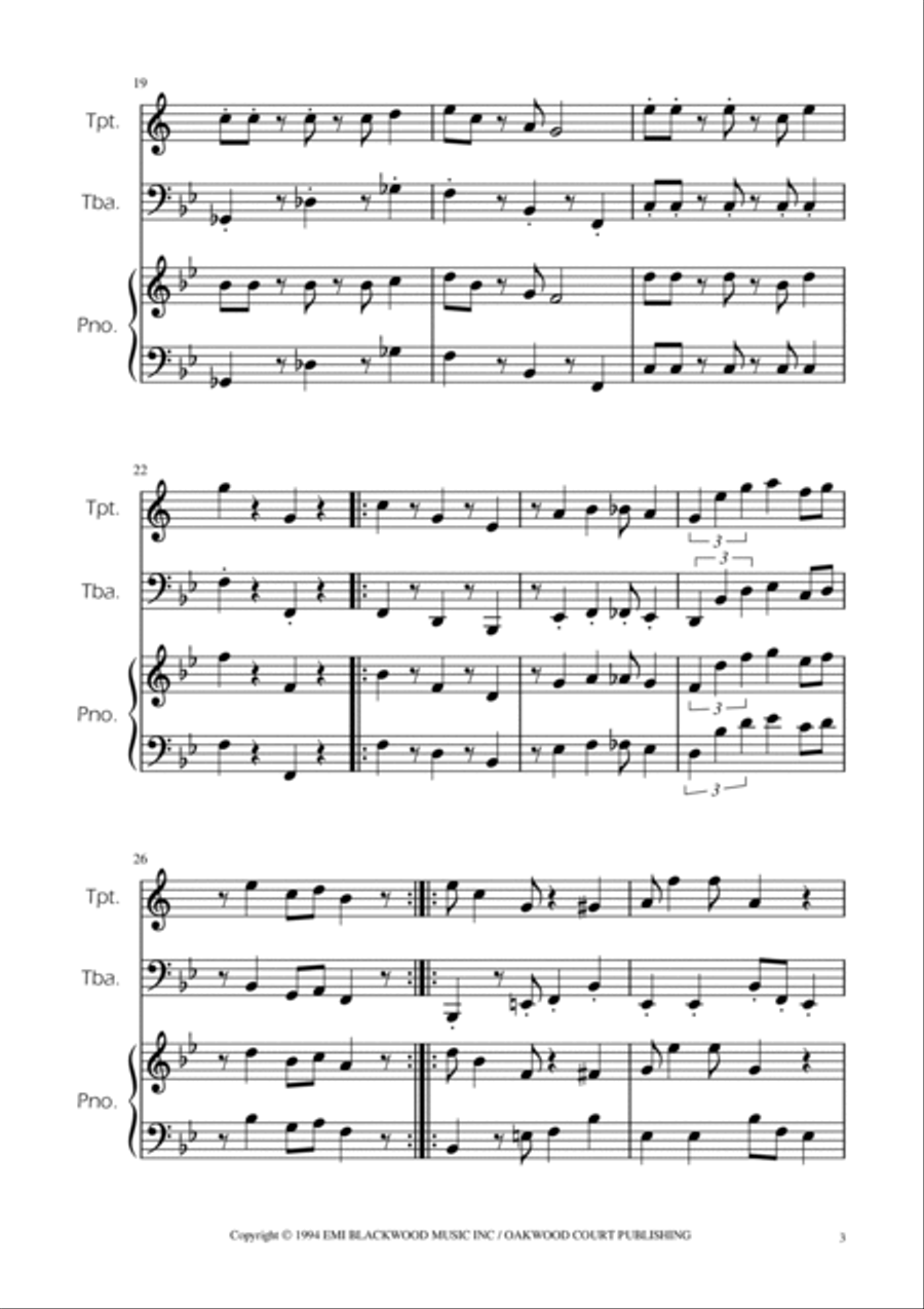 Super Mario Bros Theme Brass Duet scores gallery preview page 3