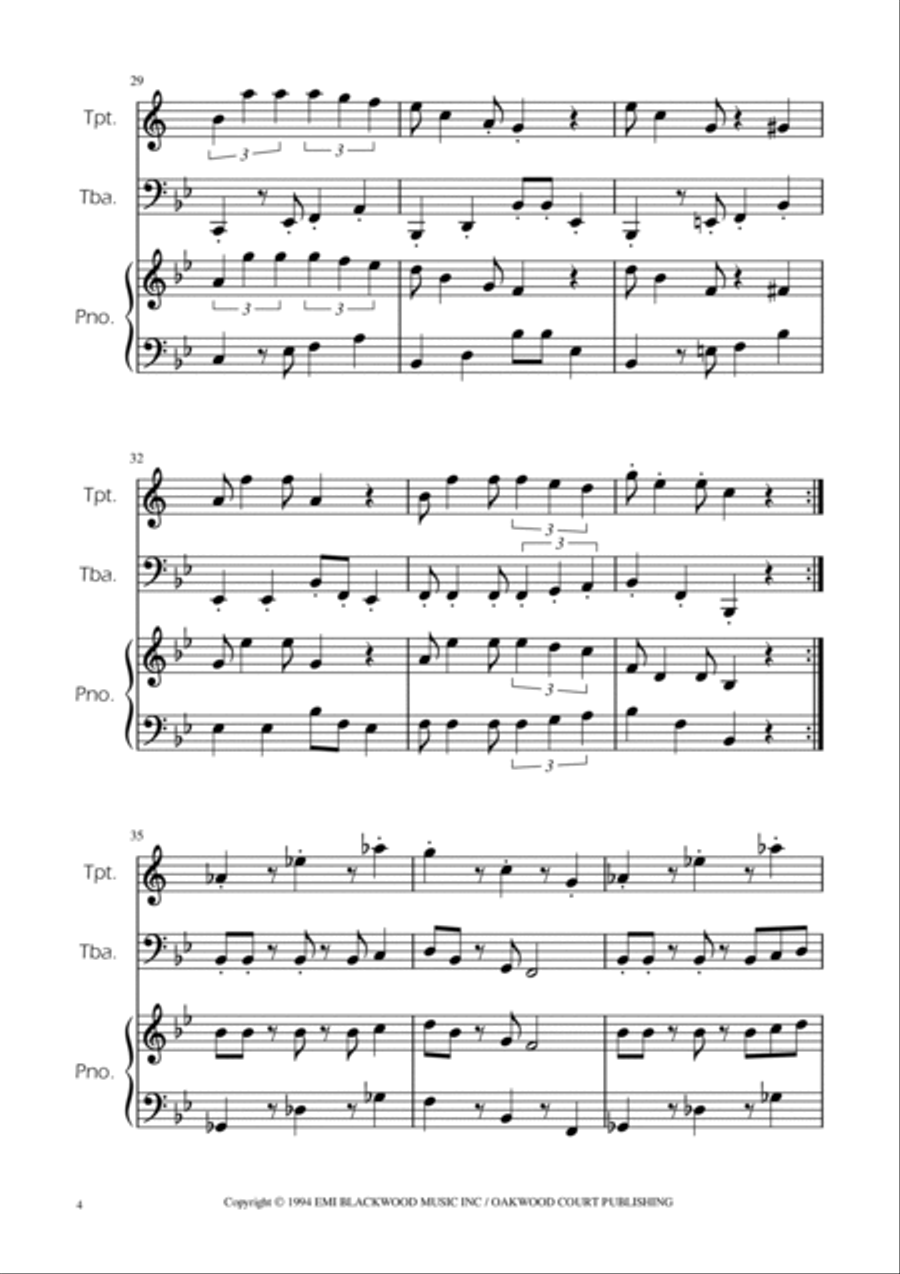 Super Mario Bros Theme Brass Duet scores gallery preview page 4