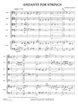 Andante for Strings - Full Score