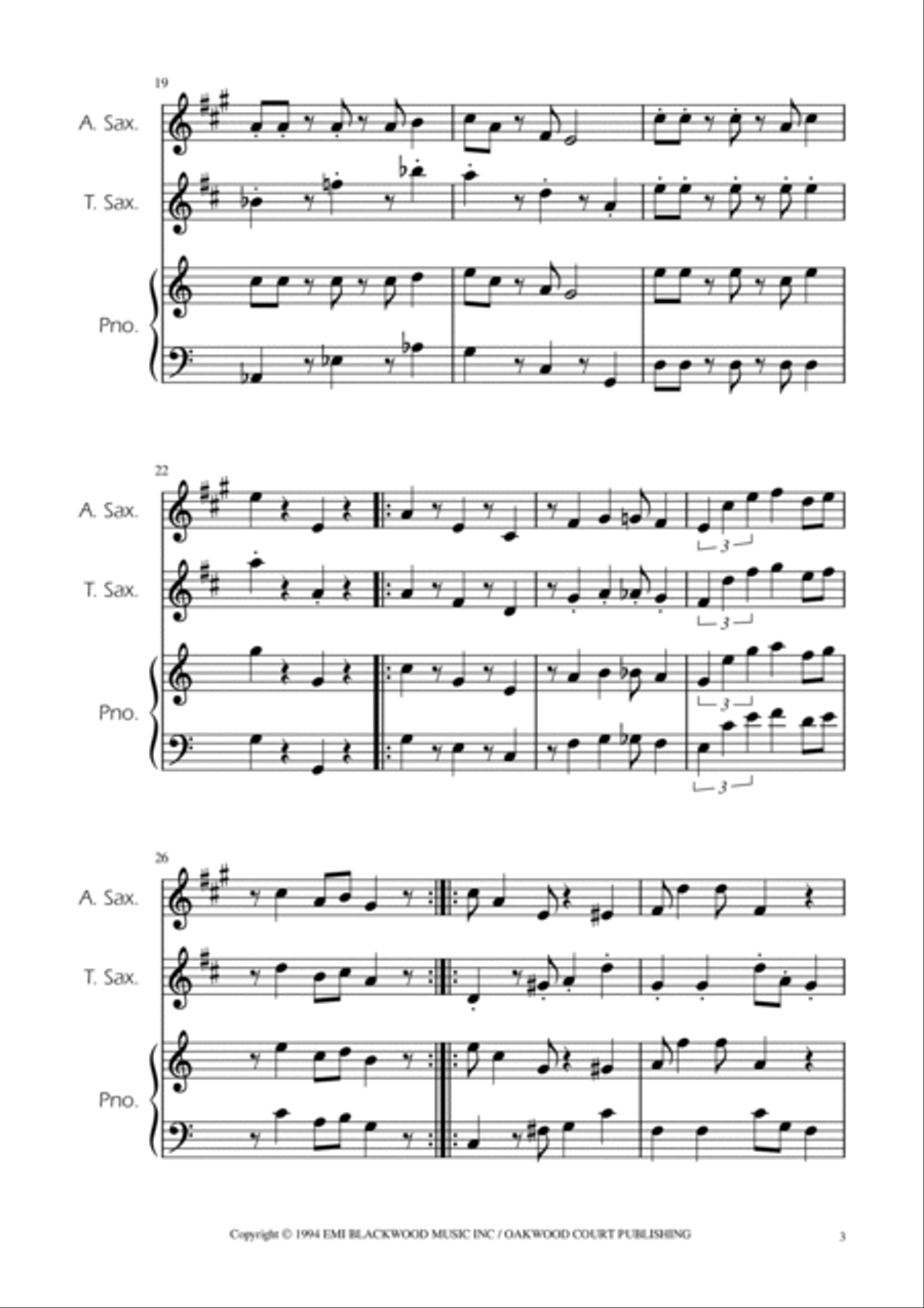Super Mario Bros Theme Tenor Saxophone scores gallery preview page 3
