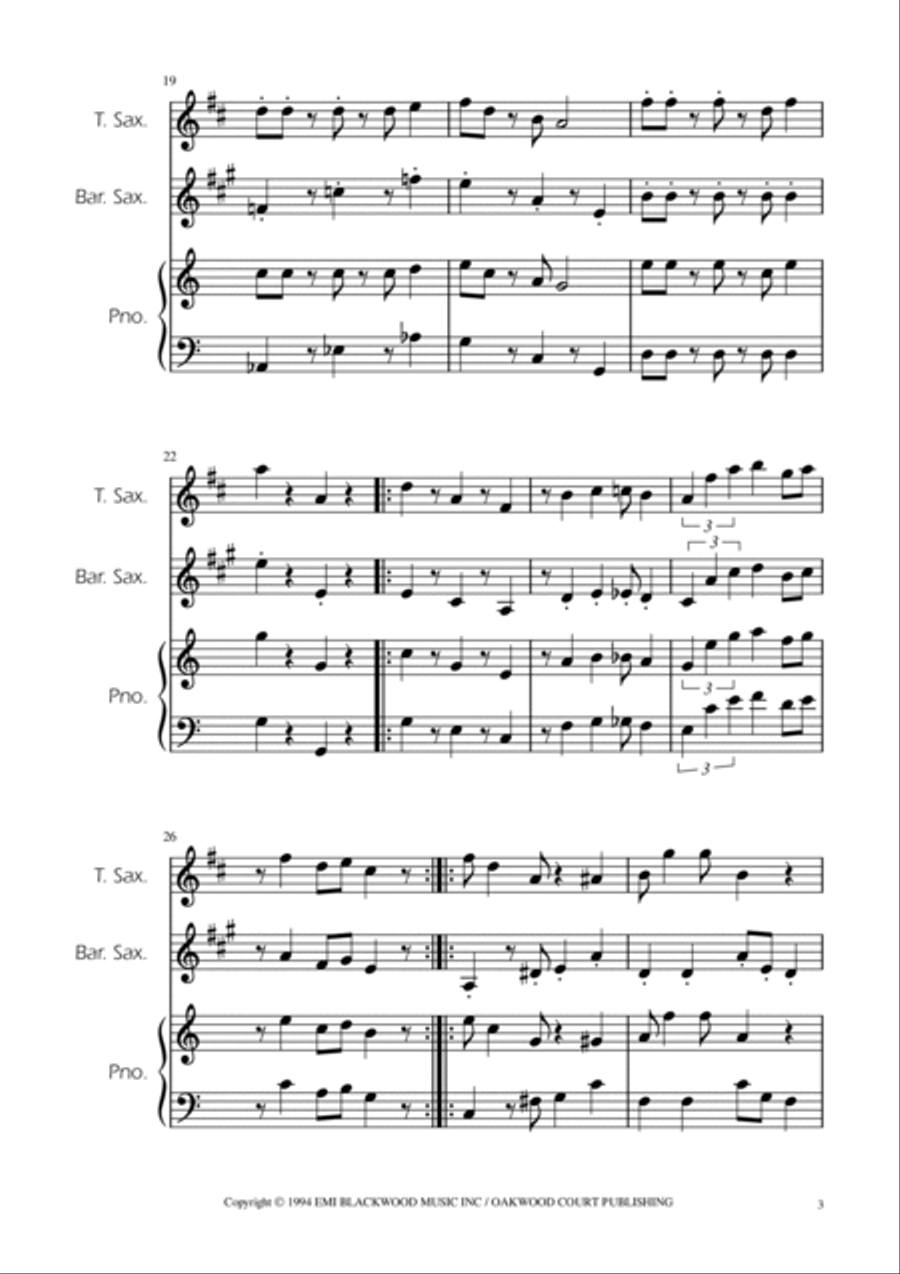 Super Mario Bros Theme Tenor Saxophone scores gallery preview page 3