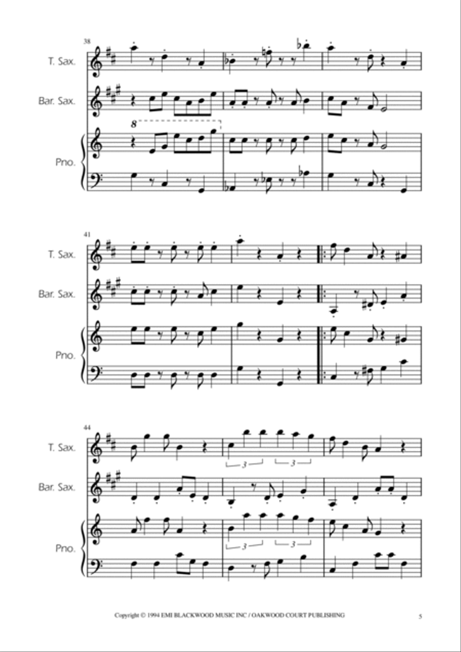 Super Mario Bros Theme Tenor Saxophone scores gallery preview page 5