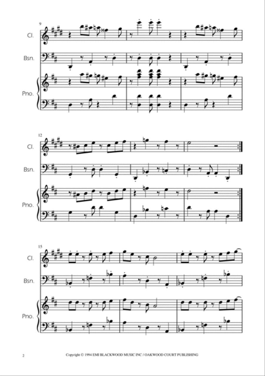 Super Mario Bros Theme Woodwind Duet scores gallery preview page 2