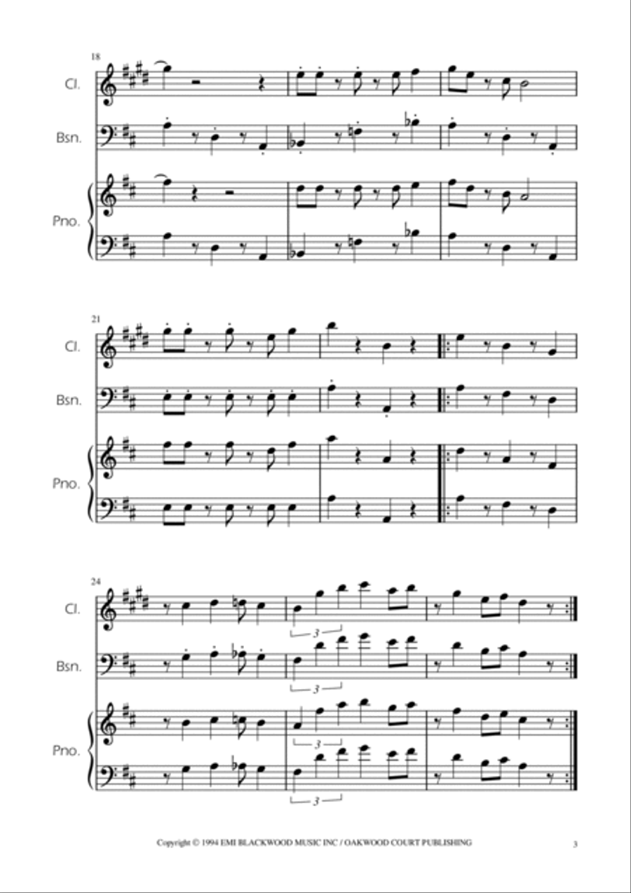 Super Mario Bros Theme Woodwind Duet scores gallery preview page 3