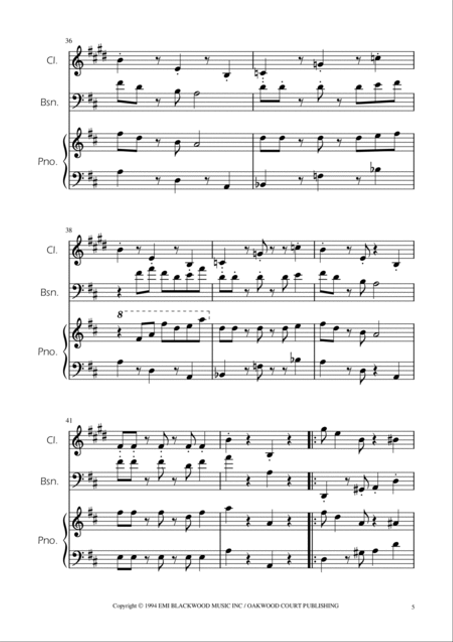Super Mario Bros Theme Woodwind Duet scores gallery preview page 5