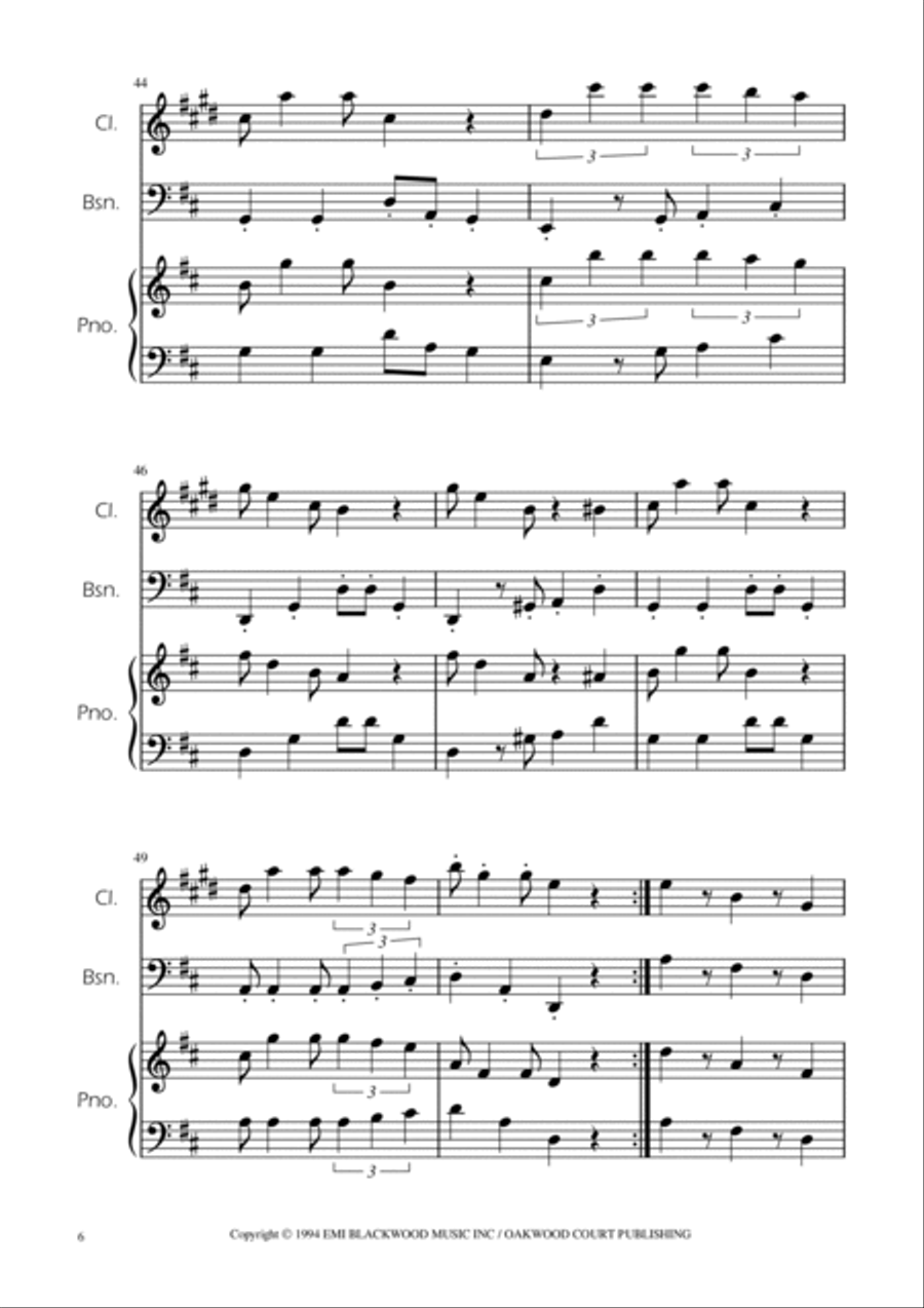 Super Mario Bros Theme Woodwind Duet scores gallery preview page 6
