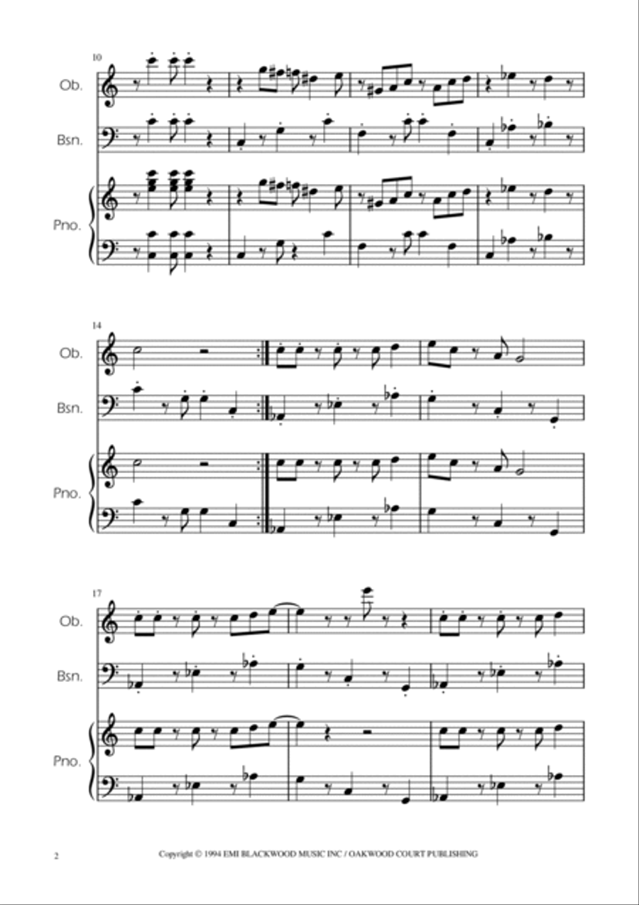 Super Mario Bros Theme Woodwind Duet scores gallery preview page 2