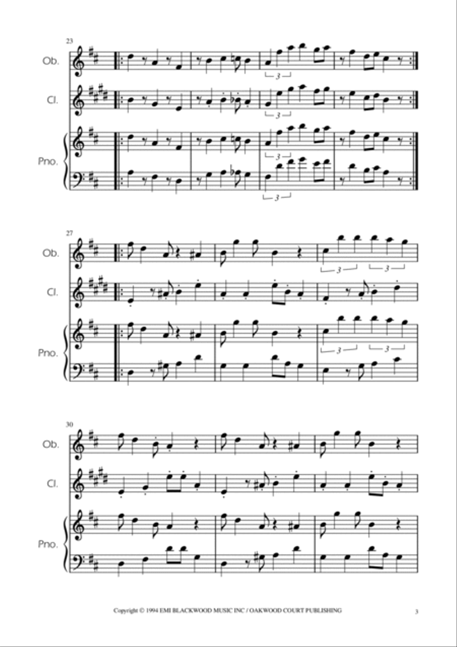 Super Mario Bros Theme Woodwind Duet scores gallery preview page 3