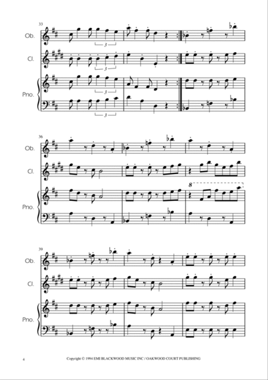 Super Mario Bros Theme Woodwind Duet scores gallery preview page 4