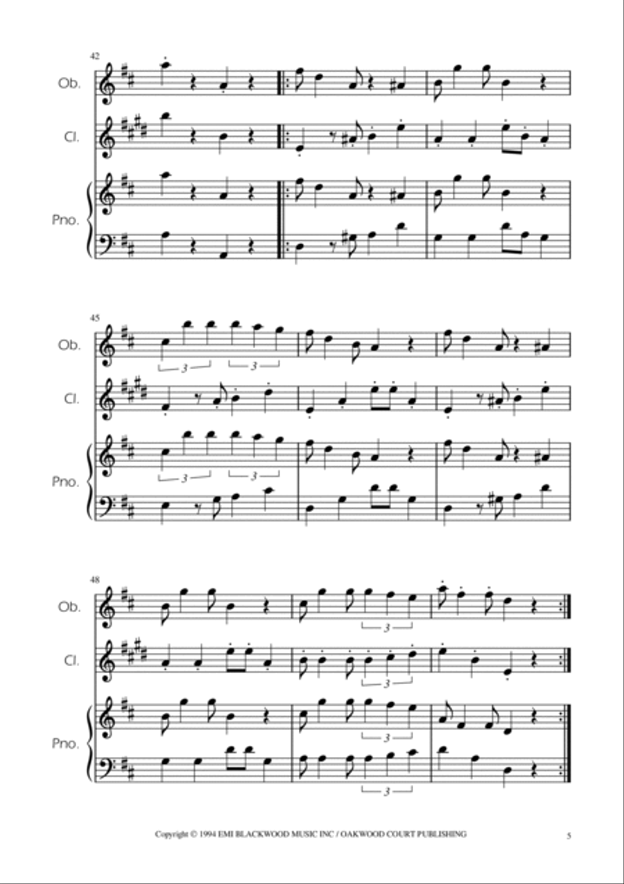 Super Mario Bros Theme Woodwind Duet scores gallery preview page 5