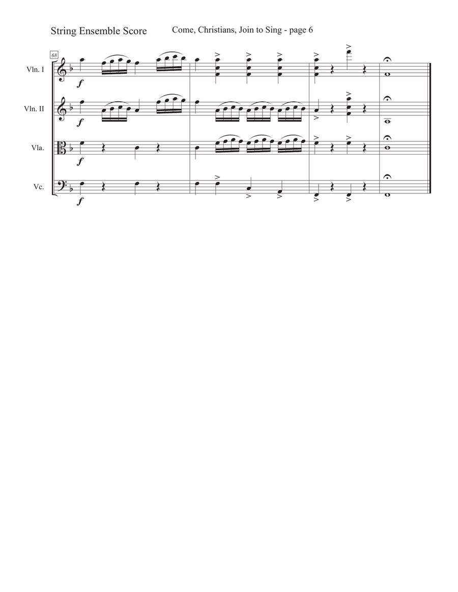 Come, Christians Join to Sing with Mozart's Alleluia Chamber Music scores gallery preview page 6