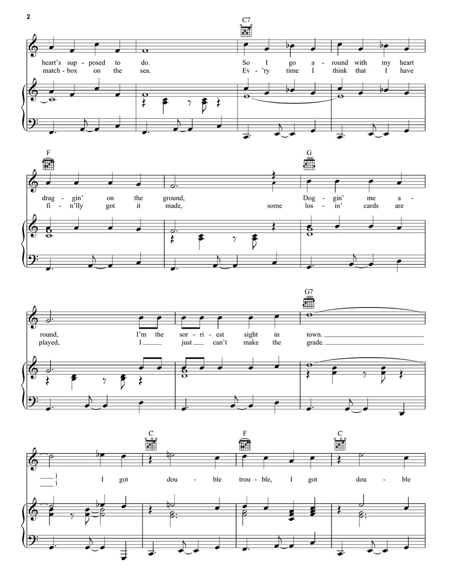 Double Trouble Double Trouble Piano, Vocal, Guitar scores gallery preview page 2