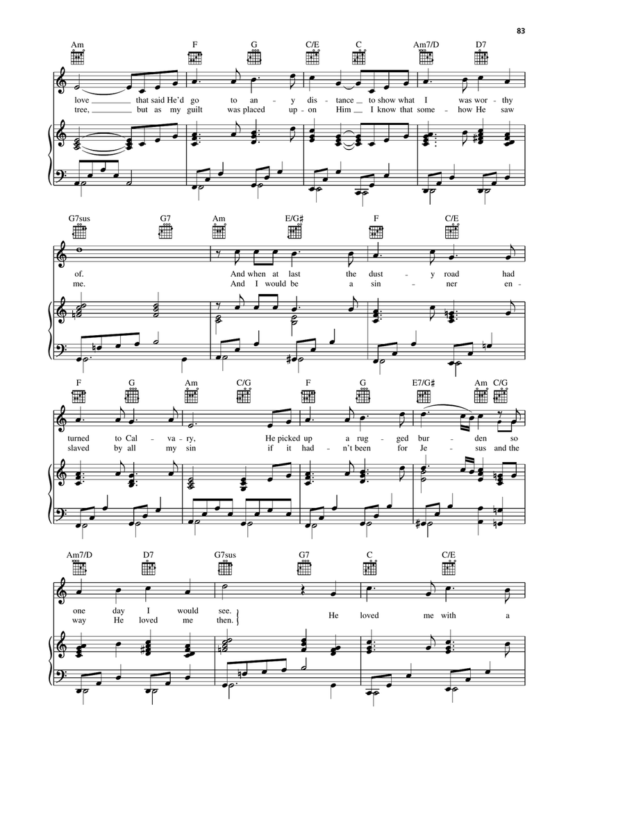 He Loved Me With A Cross He Loved Me With A Cross Piano, Vocal, Guitar scores gallery preview page 2