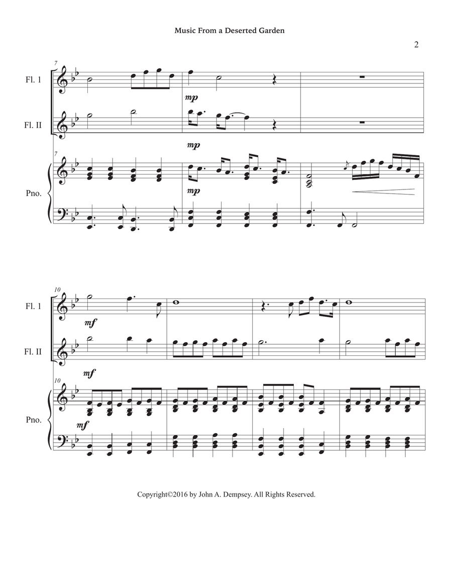 Music From a Deserted Garden (Trio for Two Flutes and Piano) Woodwind Duet scores gallery preview page 6