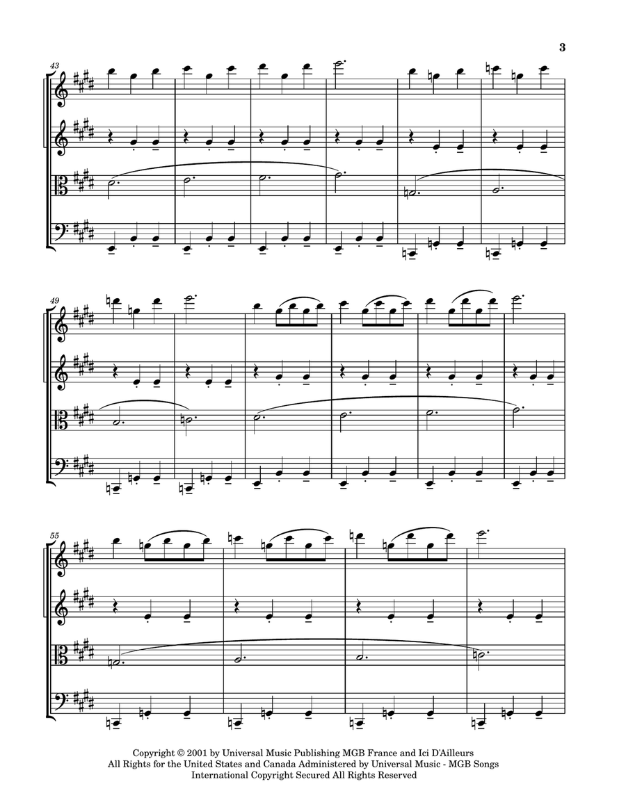 L'autre Valse D'amelie L'autre Valse D'amelie String Quartet scores gallery preview page 5
