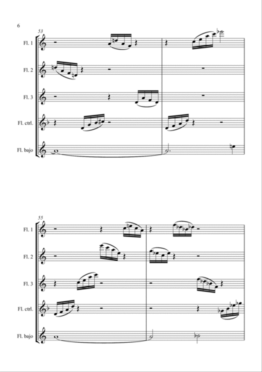 Hedwig's Theme Flute Choir scores gallery preview page 6