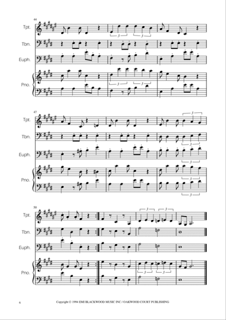 Super Mario Bros Theme Euphonium scores gallery preview page 6