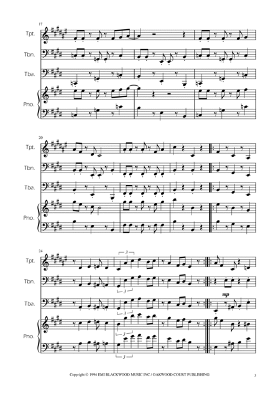 Super Mario Bros Theme Trombone scores gallery preview page 3