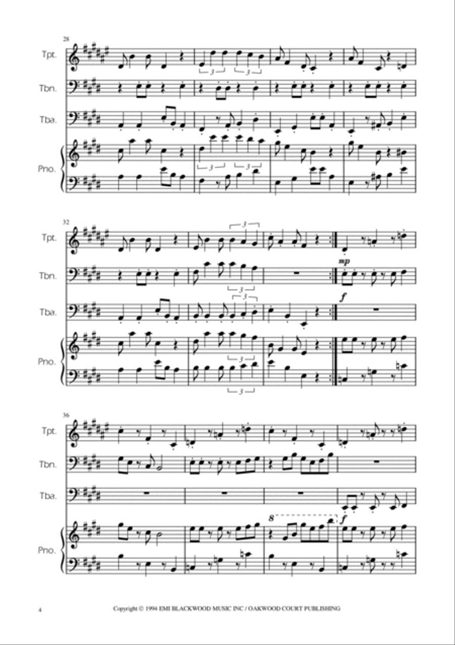 Super Mario Bros Theme Trombone scores gallery preview page 4