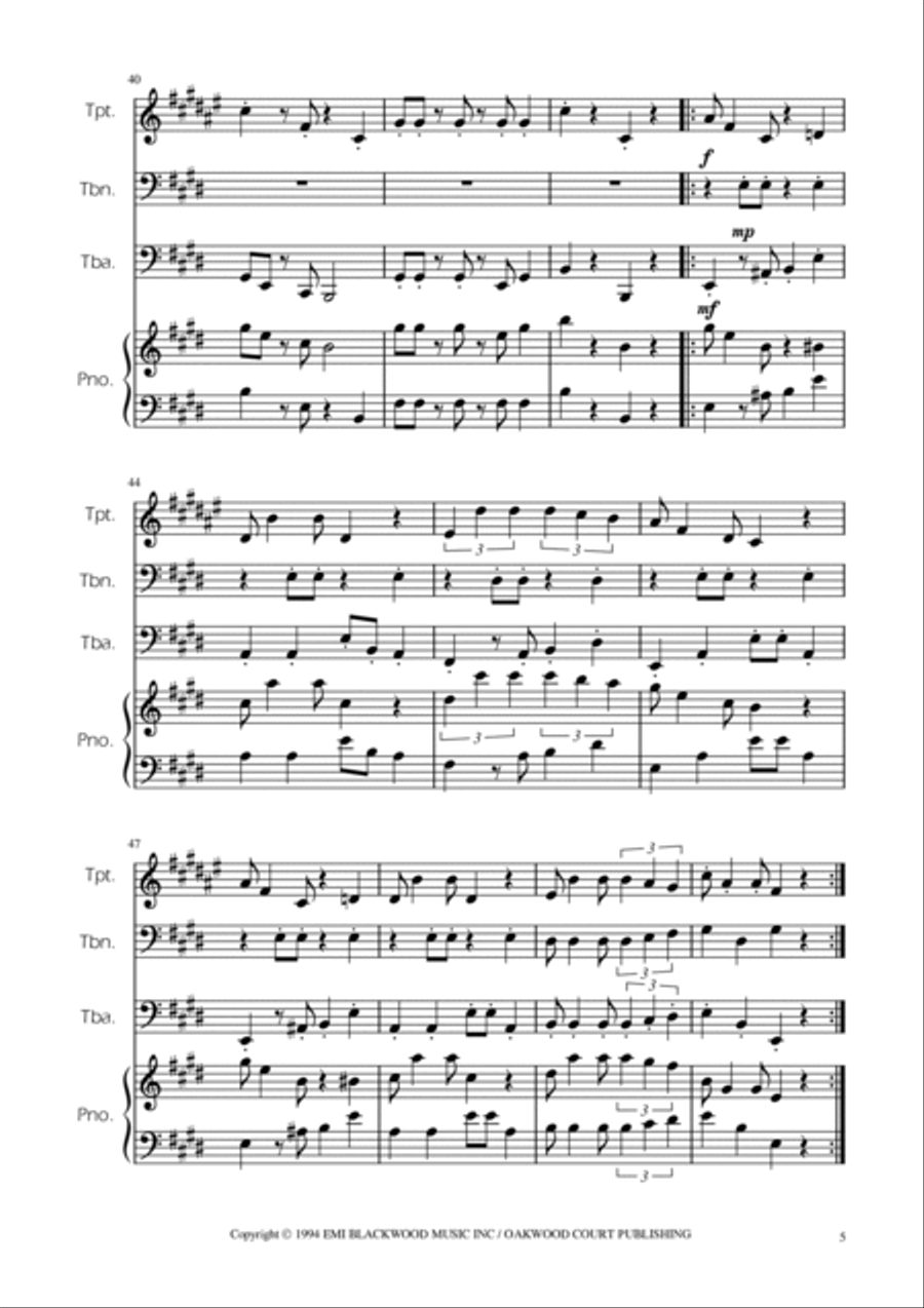 Super Mario Bros Theme Trombone scores gallery preview page 5