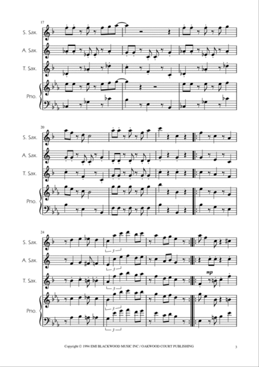 Super Mario Bros Theme Woodwind Trio scores gallery preview page 3