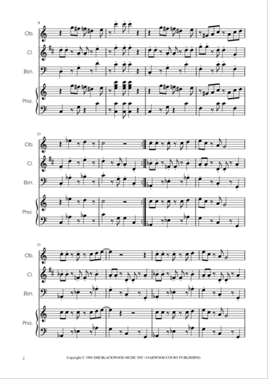 Super Mario Bros Theme Woodwind Trio scores gallery preview page 2