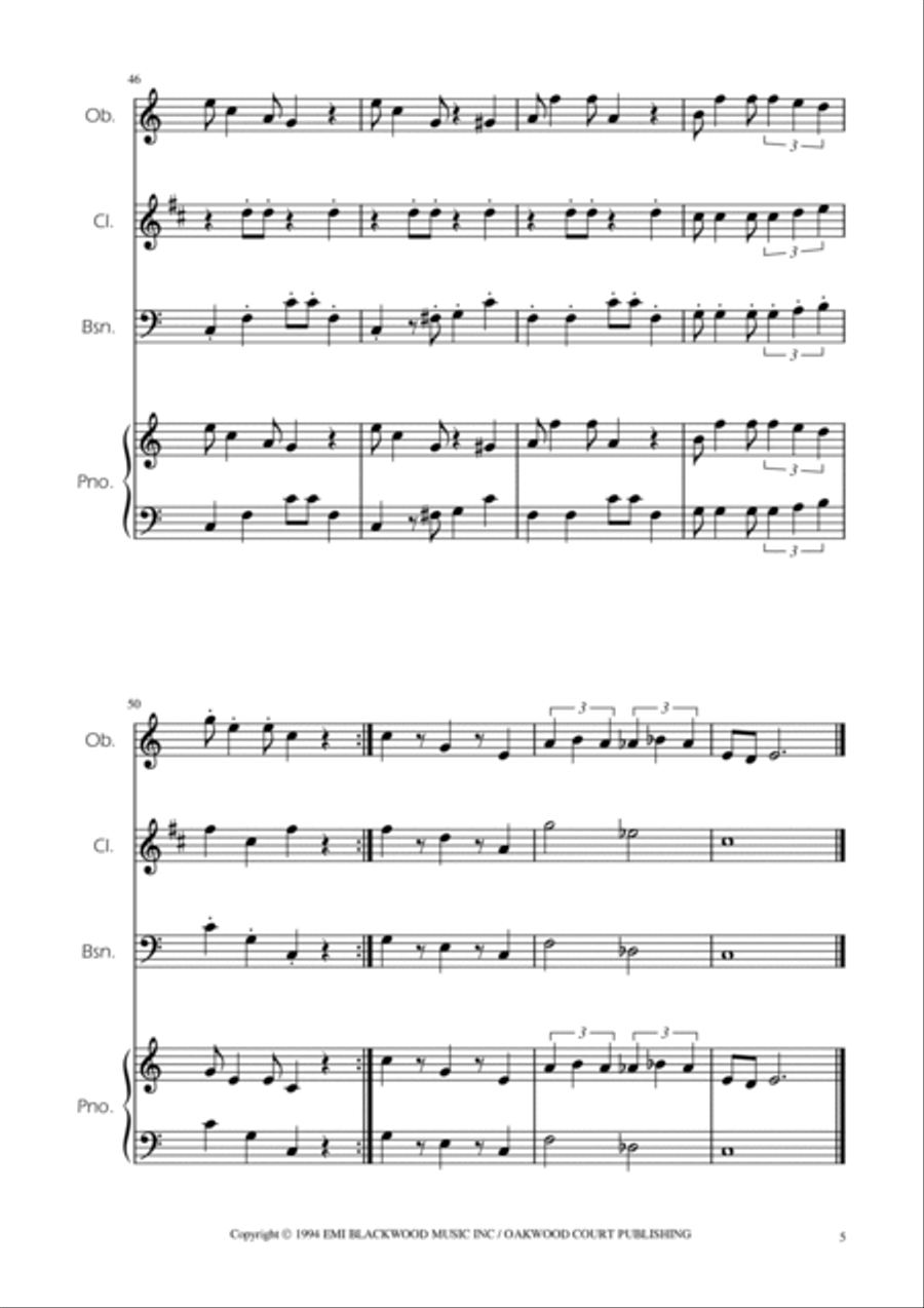 Super Mario Bros Theme Woodwind Trio scores gallery preview page 5