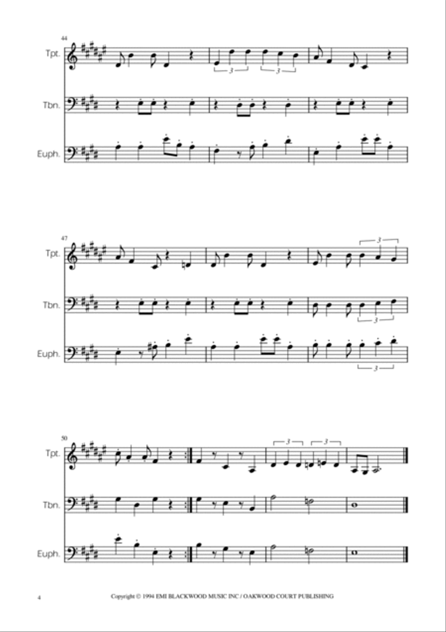 Super Mario Bros Theme Euphonium scores gallery preview page 4