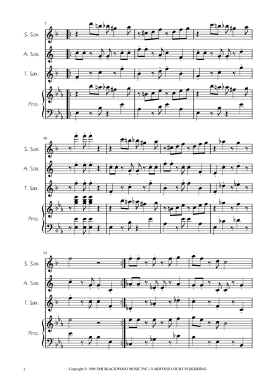 Super Mario Bros Theme Woodwind Trio scores gallery preview page 2