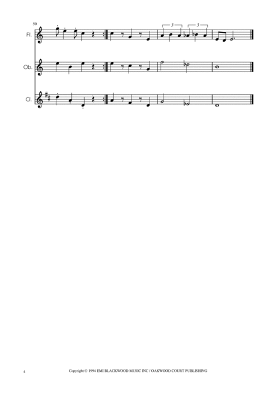 Super Mario Bros Theme Woodwind Trio scores gallery preview page 4
