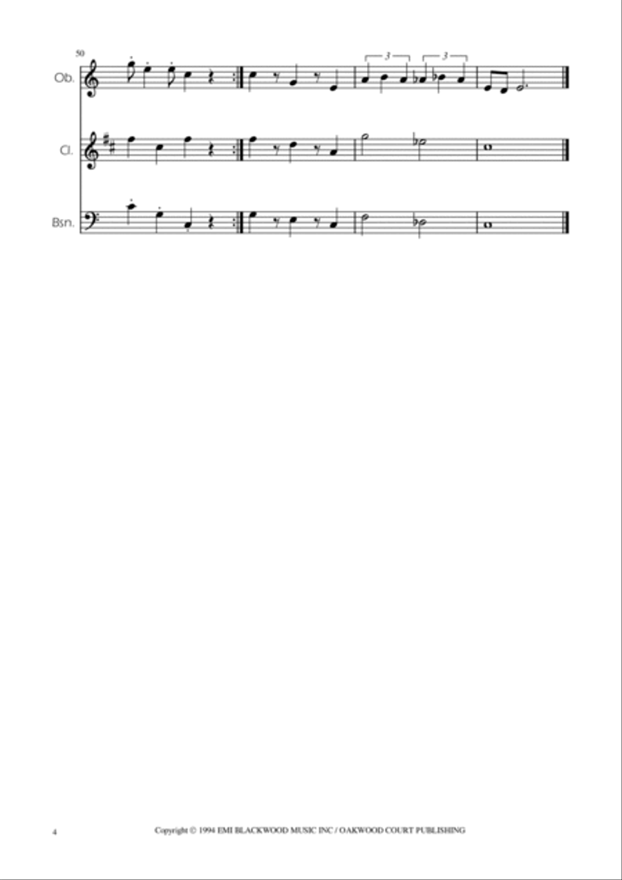 Super Mario Bros Theme Woodwind Trio scores gallery preview page 4