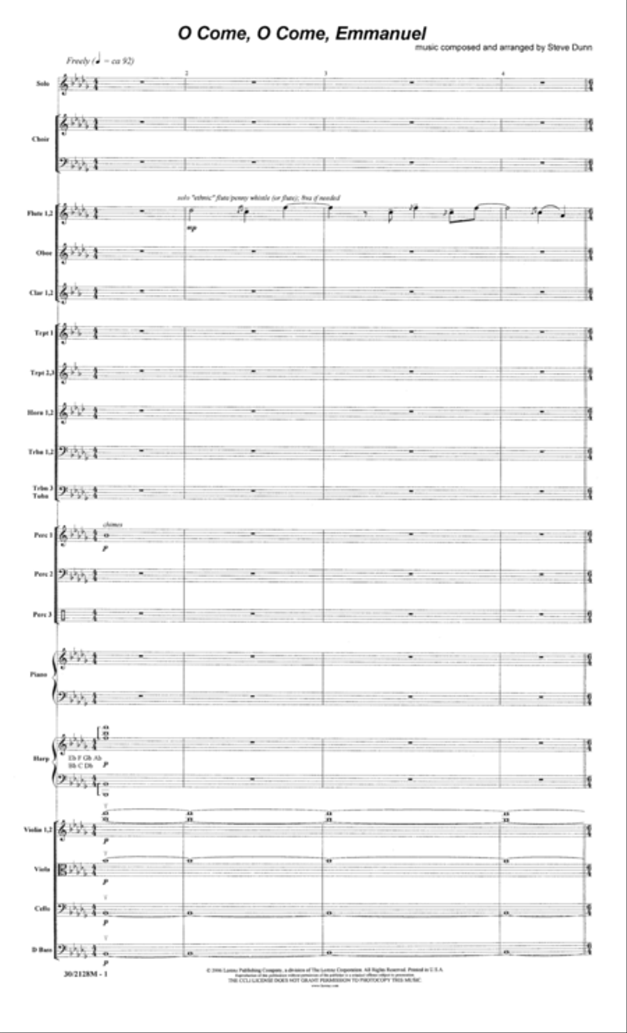 O Come, O Come, Emmanuel - Full Orchestra Score and Parts Full Orchestra scores gallery preview page 3