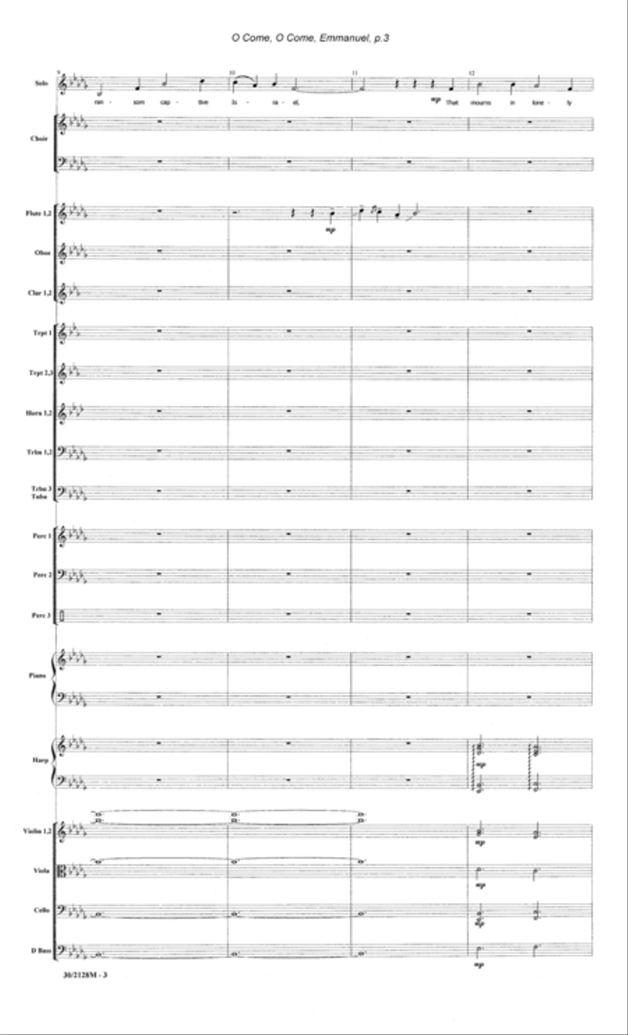 O Come, O Come, Emmanuel - Full Orchestra Score and Parts Full Orchestra scores gallery preview page 5