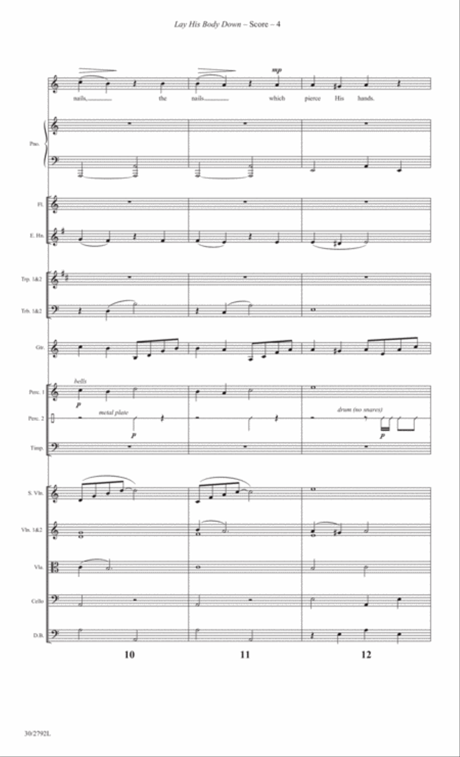 Lay His Body Down - Orchestral Score and Parts Orchestra scores gallery preview page 6