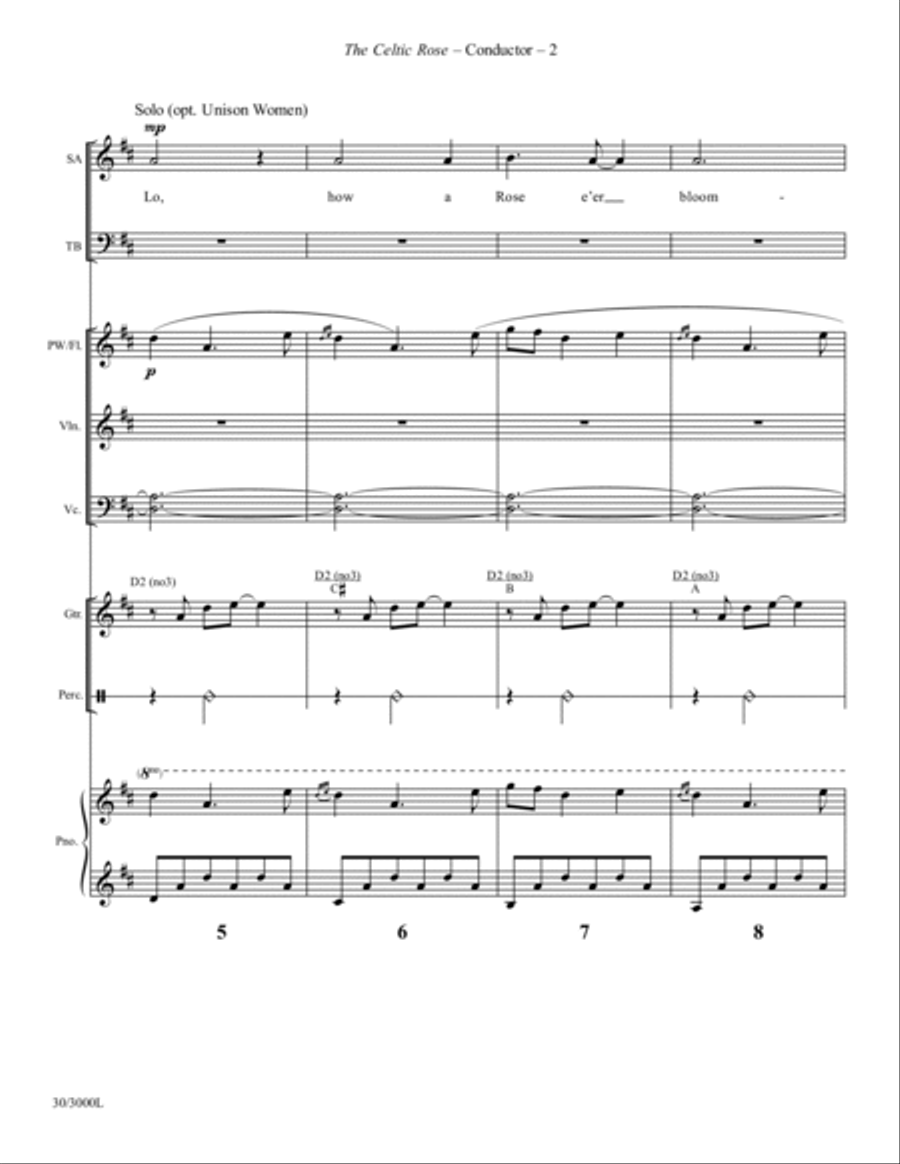 The Celtic Rose - Instrumental Ensemble Score and Parts Set of Parts scores gallery preview page 2