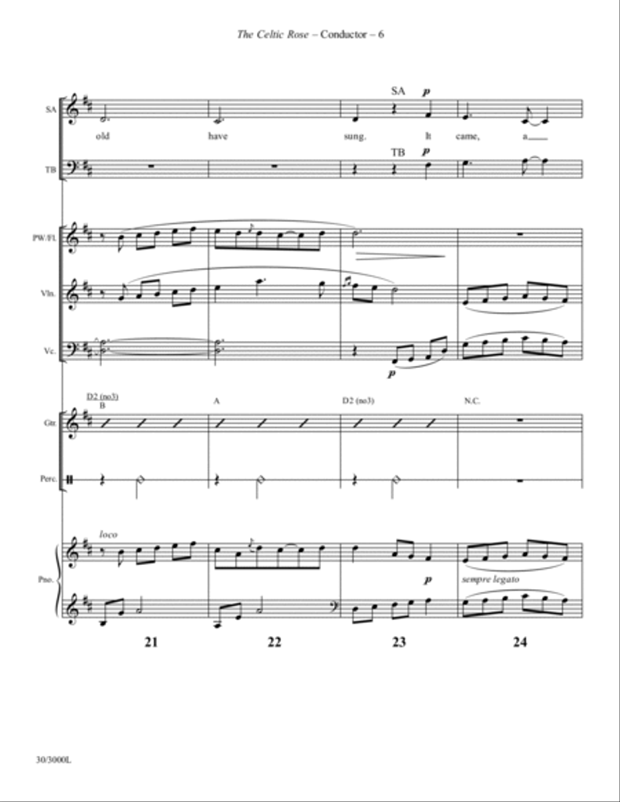 The Celtic Rose - Instrumental Ensemble Score and Parts Set of Parts scores gallery preview page 6