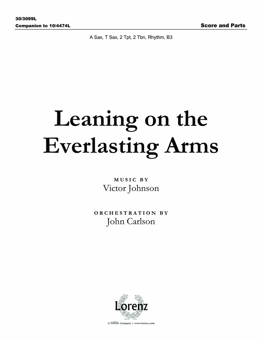 Leaning on the Everlasting Arms - Instrumental Ensemble Score and Parts - Digita Tenor Saxophone scores gallery preview page 1