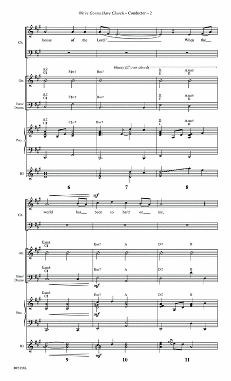 We're Gonna Have Church - Rhythm Score and Parts Rhythm Section scores gallery preview page 4