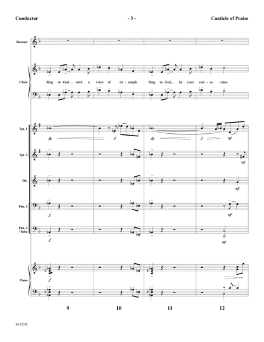 Canticle of Praise - Brass Score and Parts Horn scores gallery preview page 4