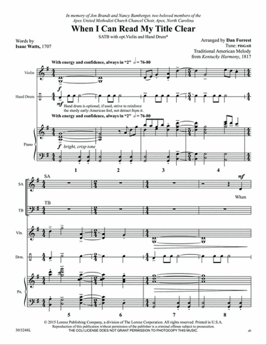 When I Can Read My Title Clear - Instrumental Score and Parts Violin scores gallery preview page 3